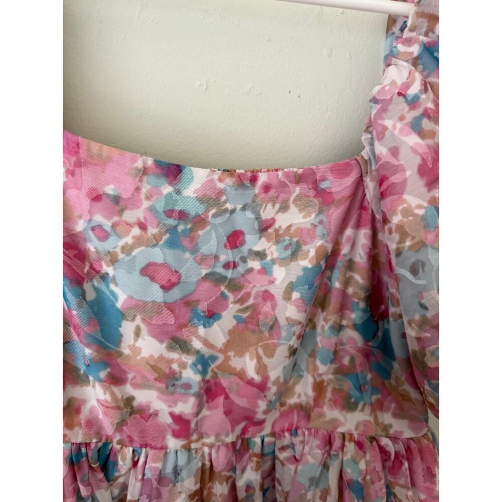 Entro | Floral Babydoll Puff Sleeve Summer Girlycore Preppy Maximalist - Picture 10 of 10
